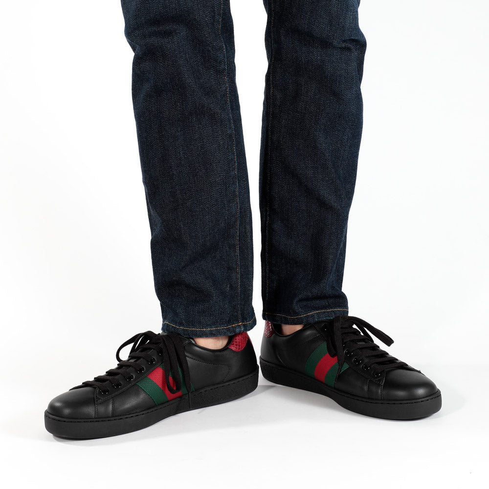 グッチ GUCCI スニーカー メンズ エース シューズ 386750-02JR0 ラグジュアリー ブランド 大きいサイズ （ホワイト） ホワイト