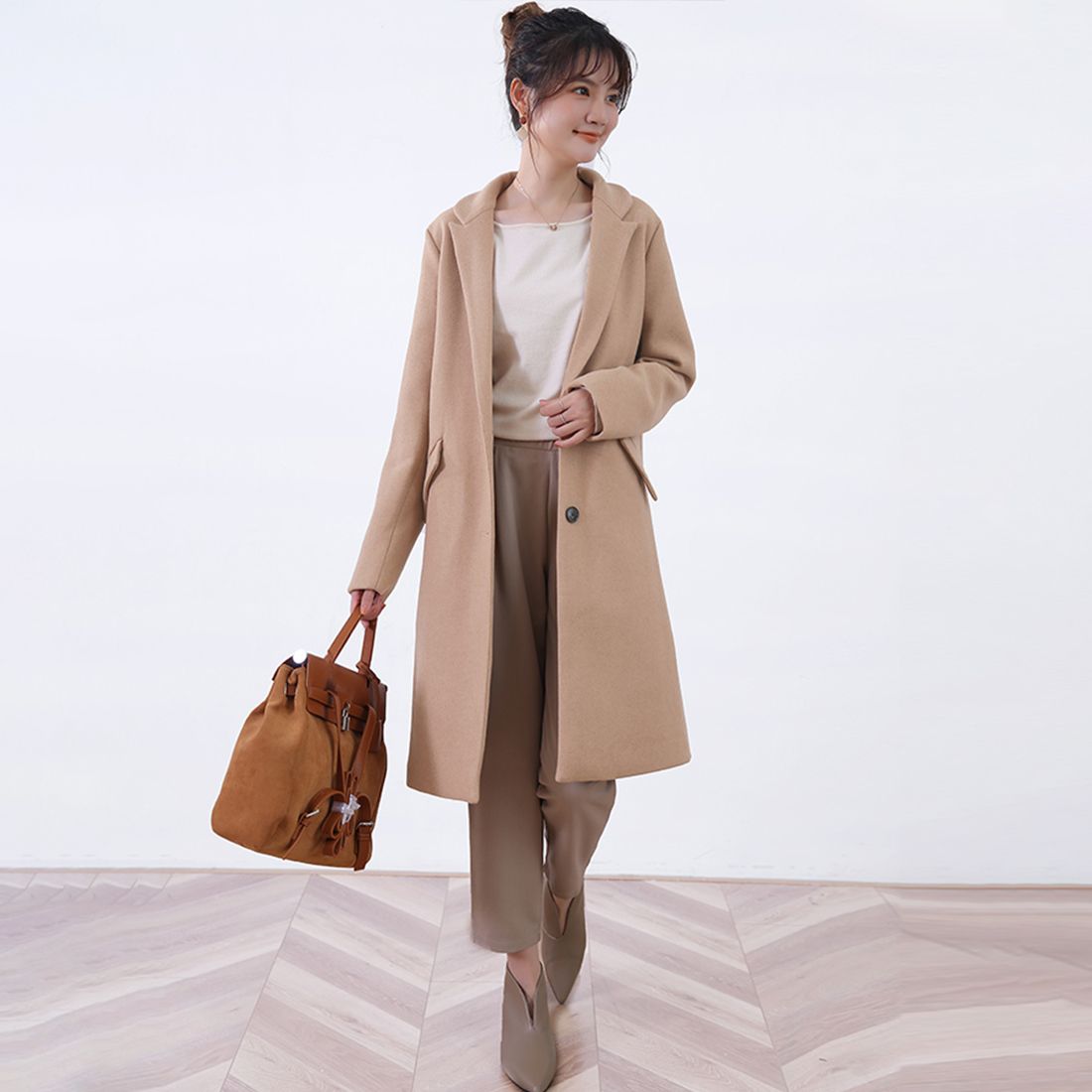 ドゥー ベル Doux Belle 秋新作 洗えるニット レディース/ トップス/ ニット カシミアタッチニット 長袖 秋 冬 オフィス