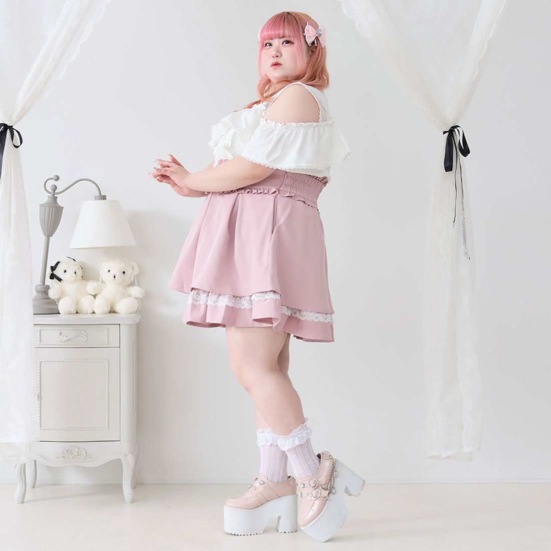 ユメテンボウ 夢展望 パールビジューフレアスカート
