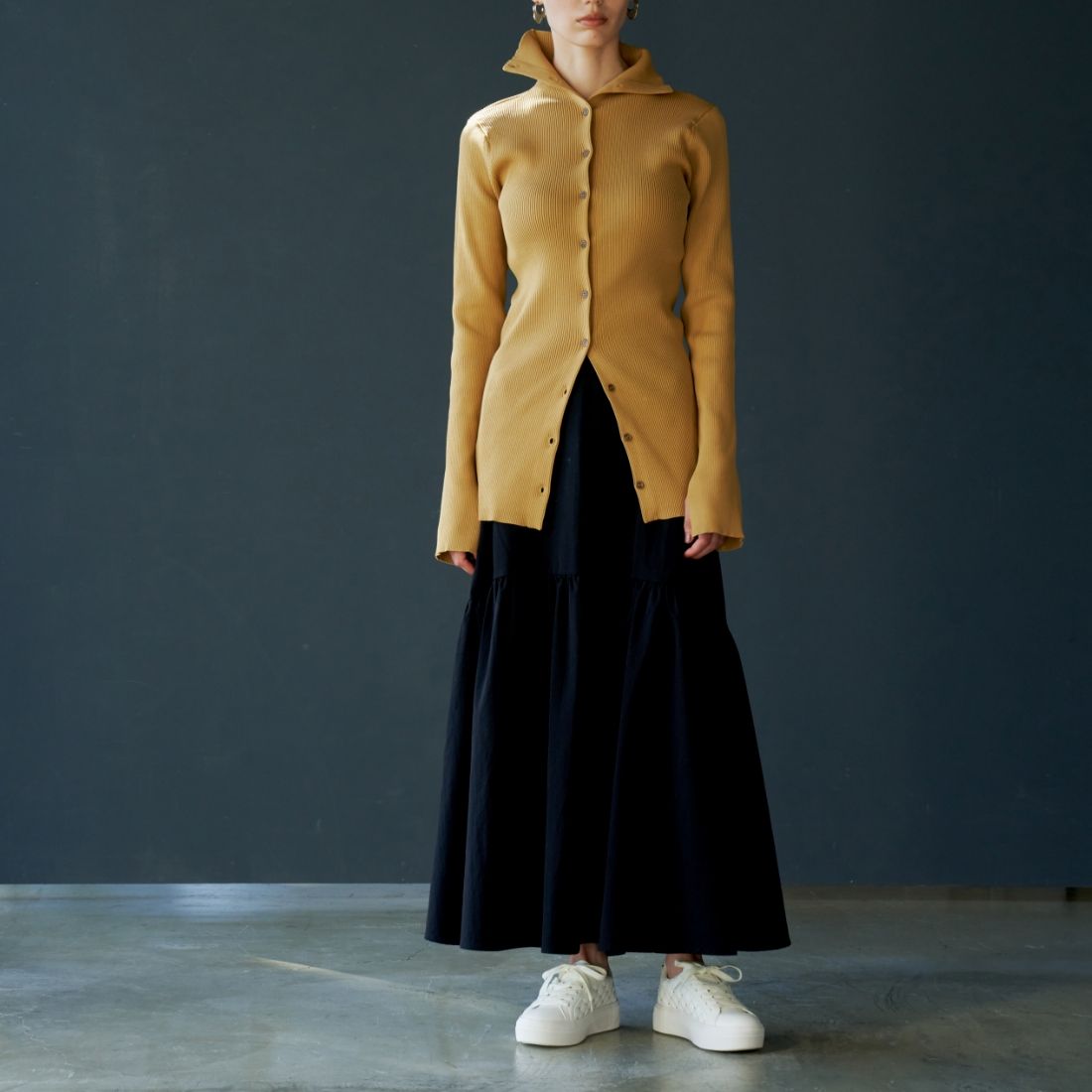 【23AW】Hamal/ハマル キルティング厚底スニーカー
