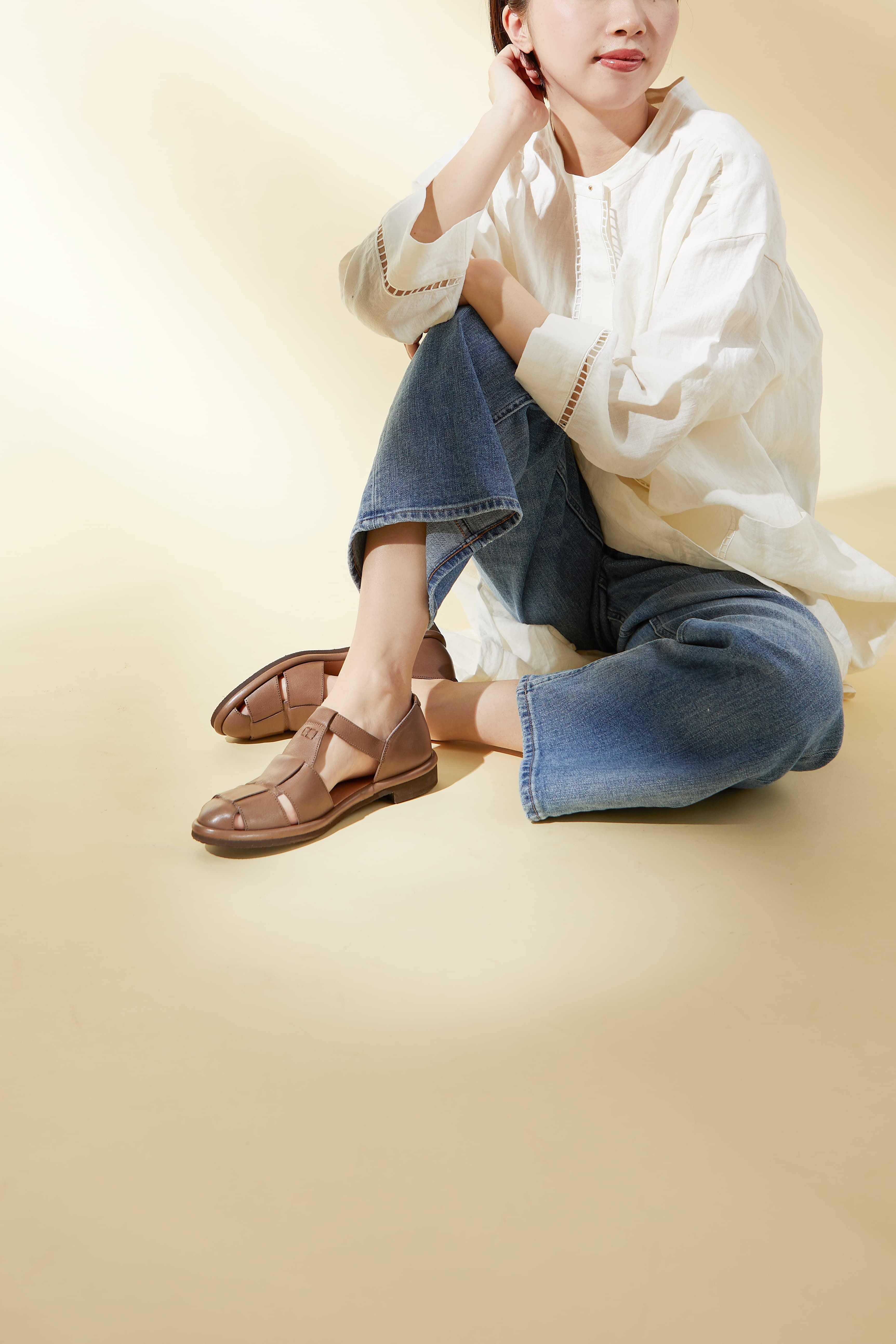 サヤ Saya プラット製法本革グルカシューズ