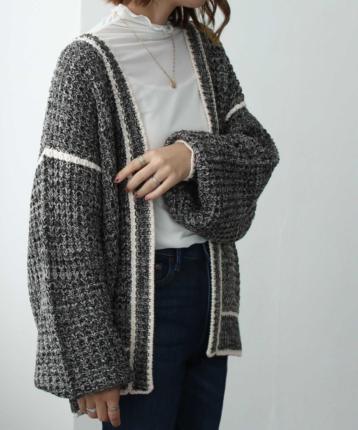 ソーシャルガール SocialGIRL ミックスニットカーディガン