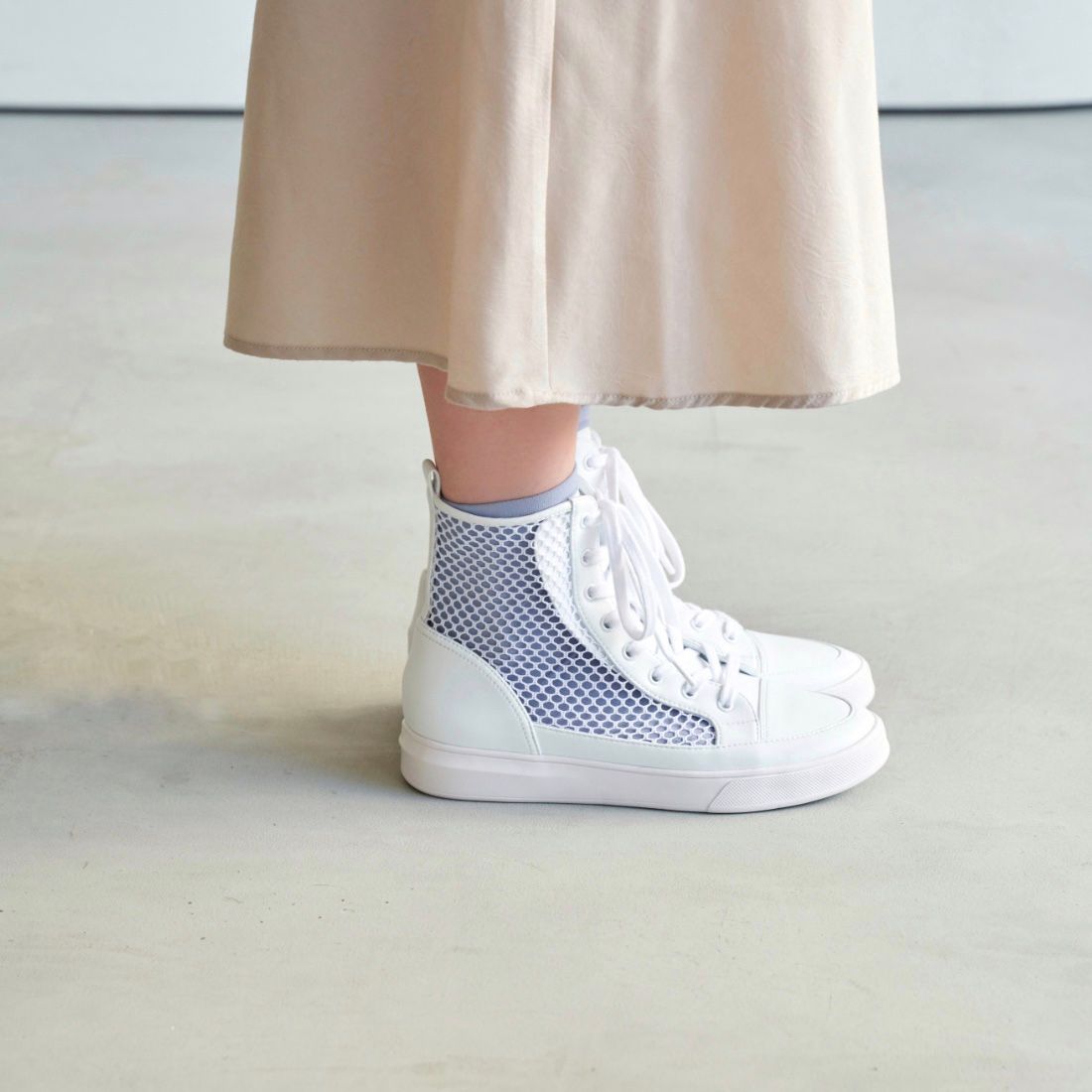 【24SS】Leo Minor/レオ・ミノルメッシュハイカットスニーカー