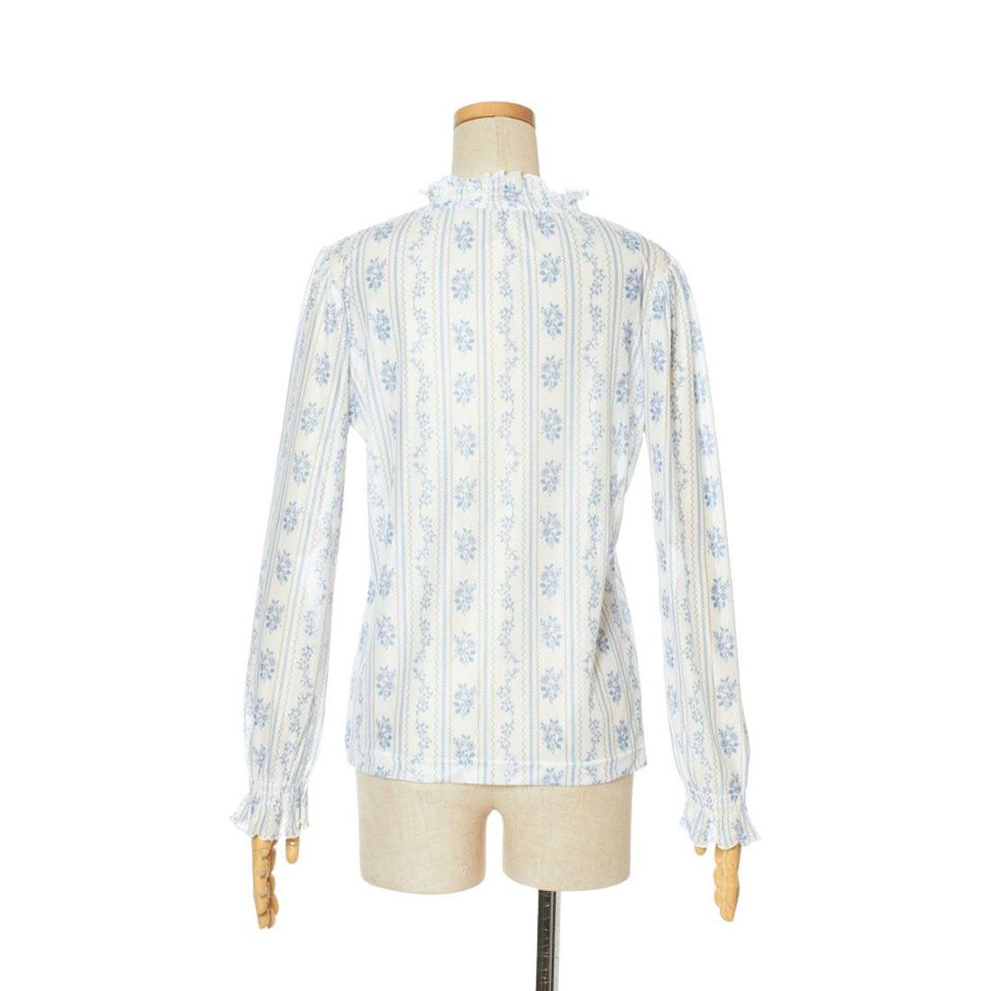 フィント F i.n.t ストライプローズ柄シアートップス【洗える】