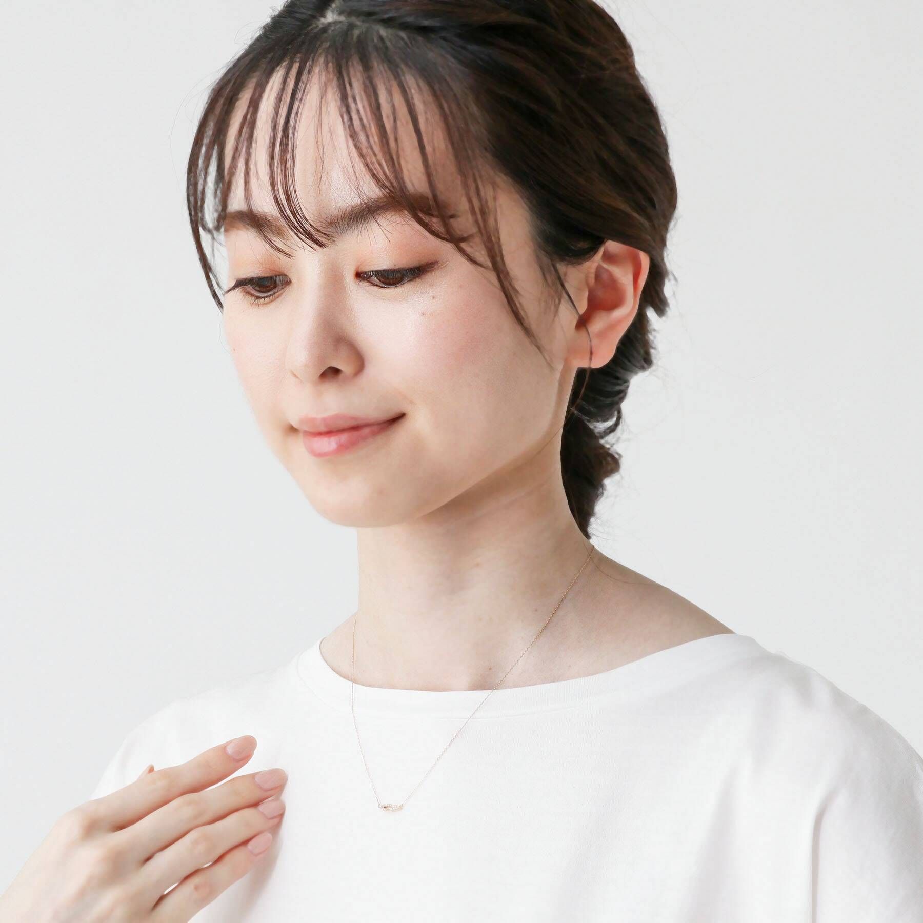 ココシュニック COCOSHNIK ダイヤモンド　ラップネックレス