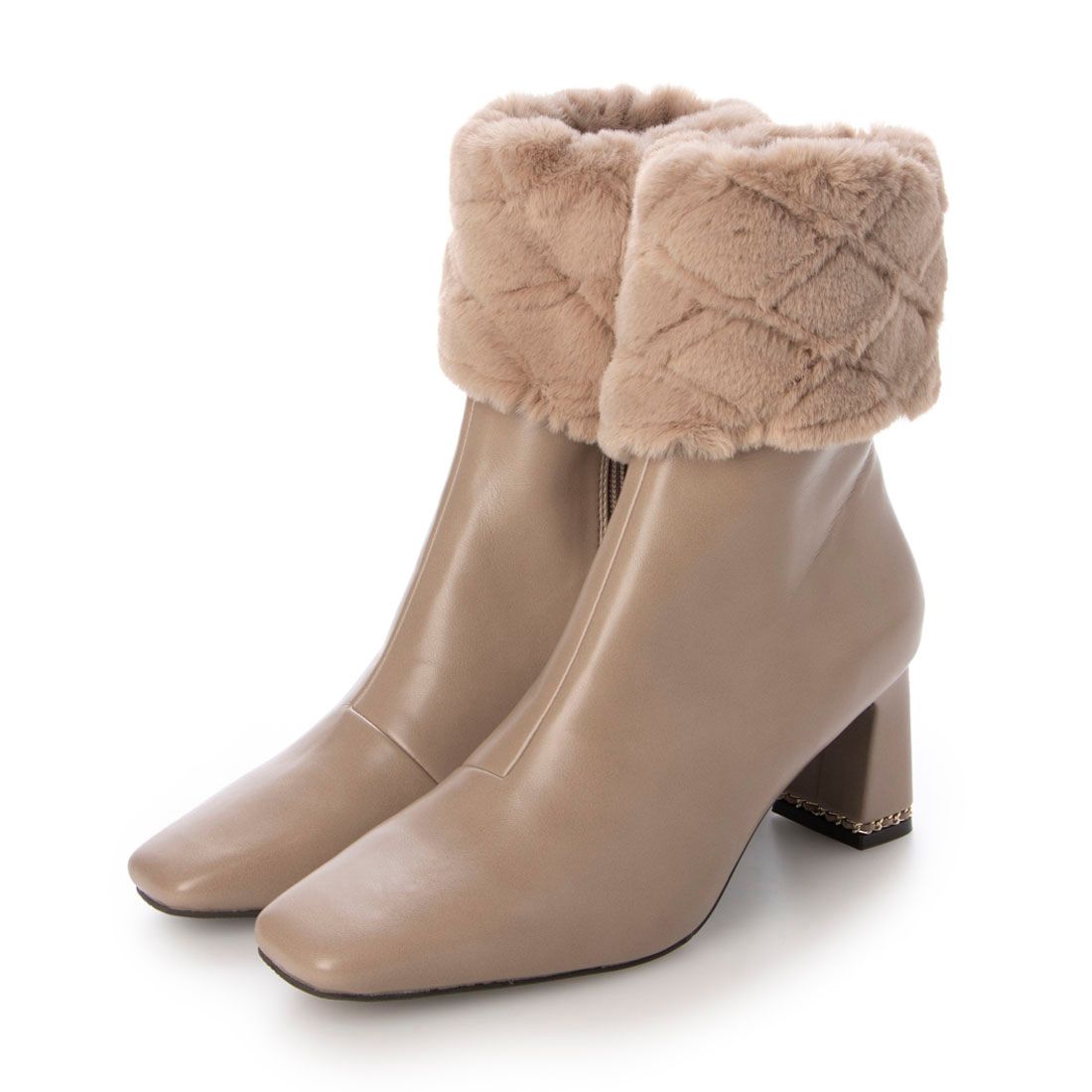 RANDA 2WAY quilted fur boots