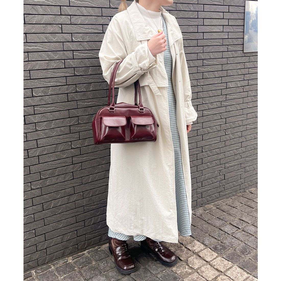 リアルスタイル REAL STYLE ハンドバッグ トートバッグ レディース 軽い 小さめ おしゃれ 通勤 黒 合皮 ミニ 女の子 通学 フェイクレザー 可愛い 韓国 シンプル