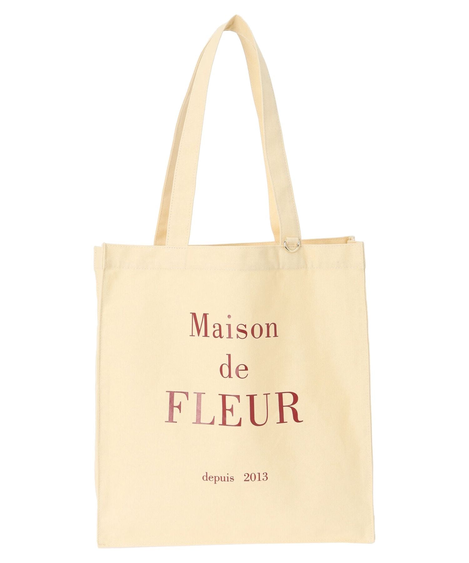 メゾン ド フルール Maison de FLEUR EC限定ブランドロゴプリントスクエアトートバッグ （イエロー） イエロー