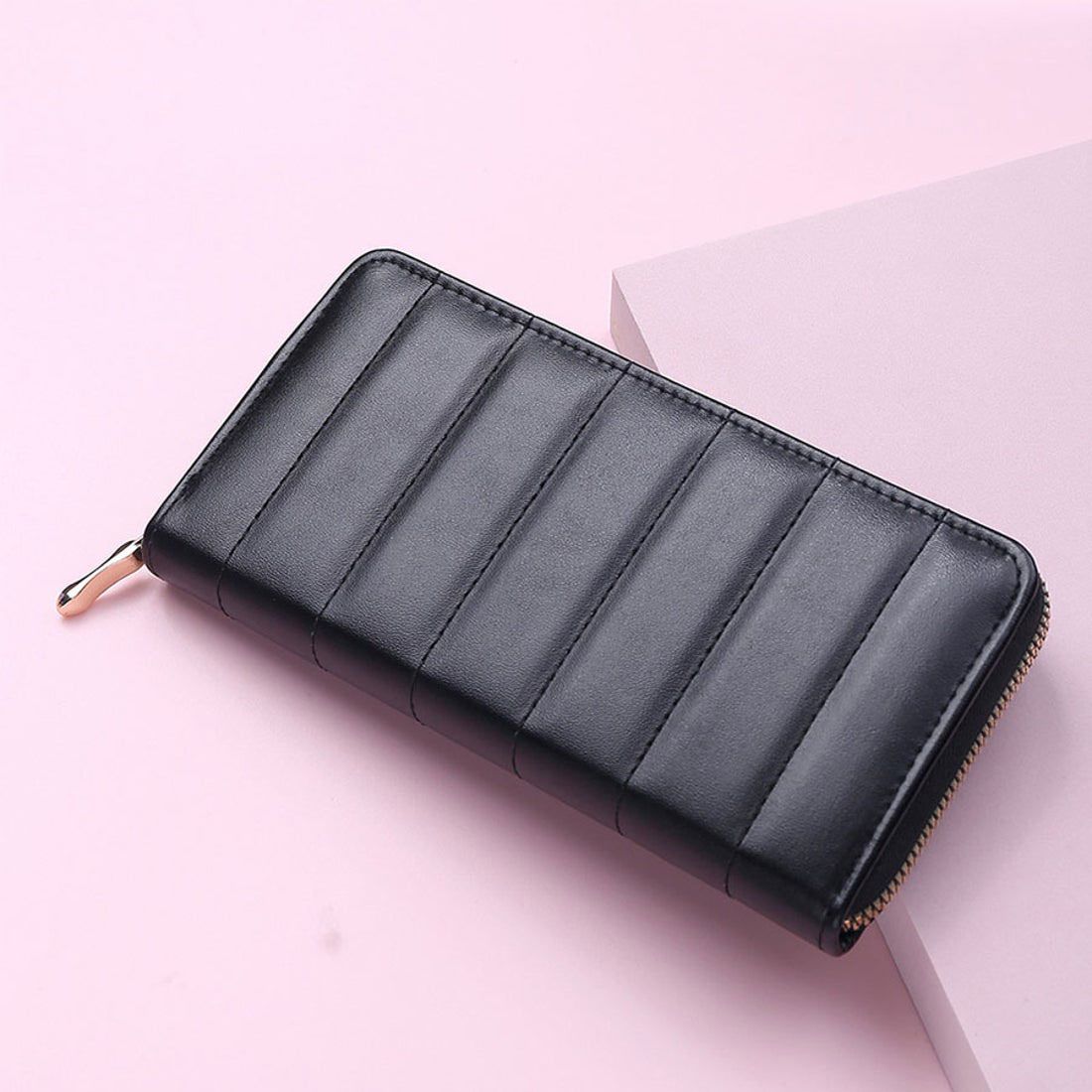 ショッピングゴー shoppinggo レディース メンズ 使いやすい長財布 ラウンドファスナー ウォレット 大容量長財布 型押し サイフ 小銭入れあり 男女兼用