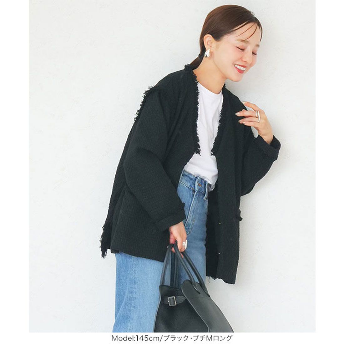 KOBE LETTUCE [Akiko Tanaka collaboration] Tweed jacket [Long] [Choice of 2 types] [K1246]