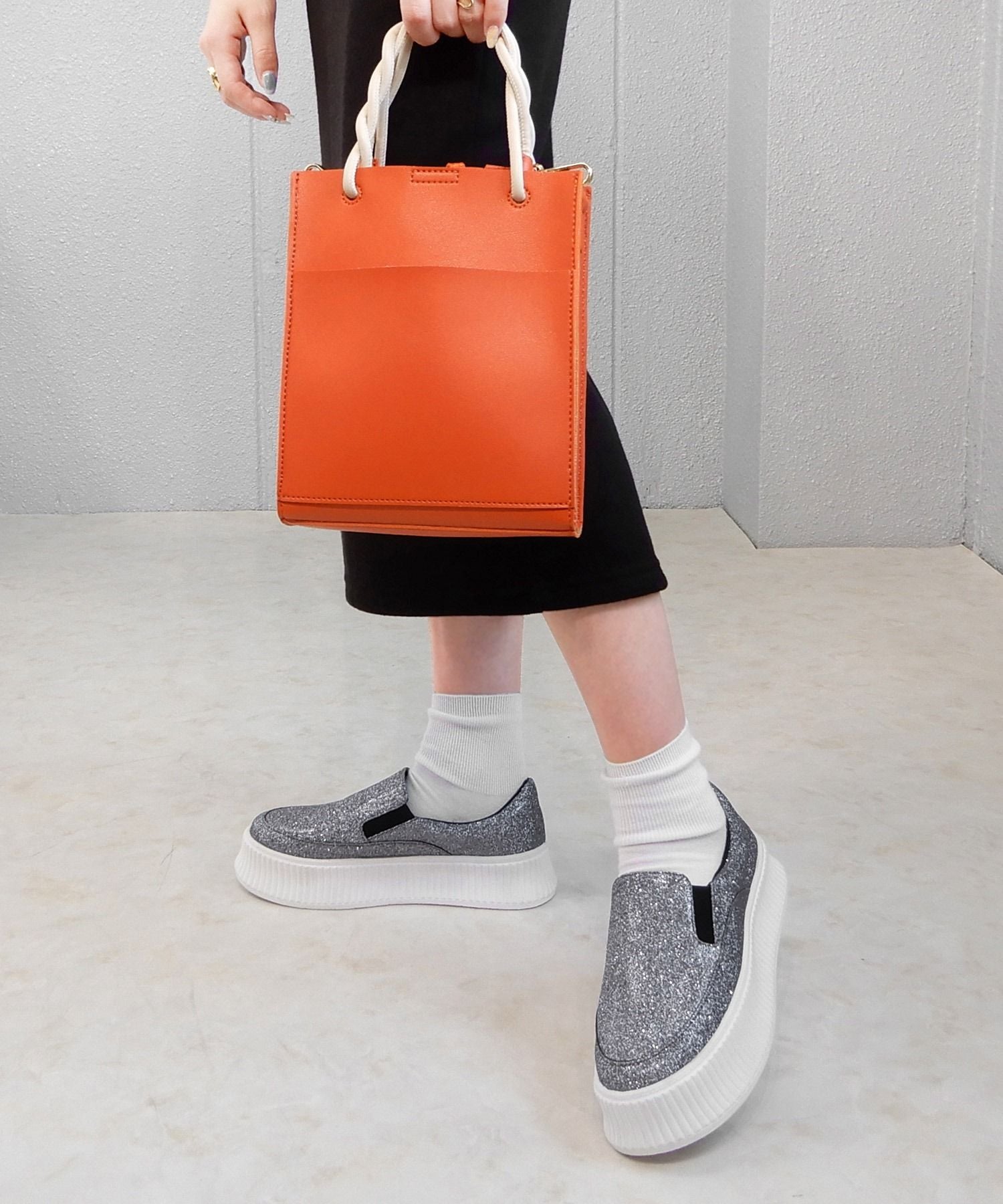 minia track sole slip-on sneakers