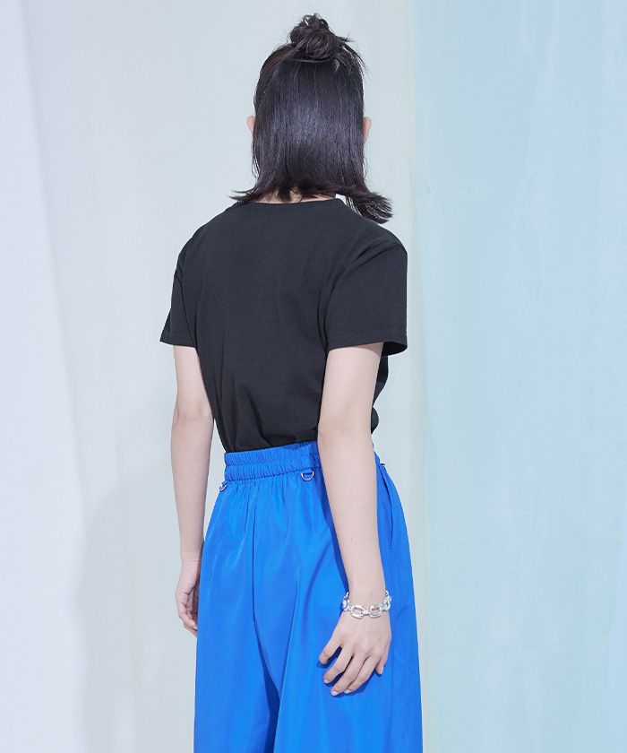 ミエット miette シルバー箔プリントTシャツ