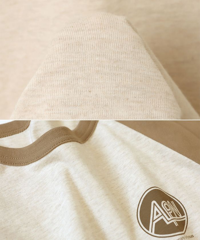 アンドミー andme 配色ラグラン 半袖 Tシャツワンピース