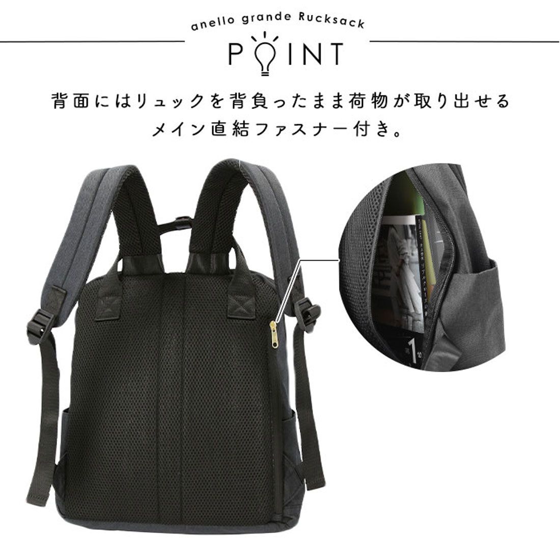 アネログランデ anello GRANDE グリッター 多収納リュック GTC4131