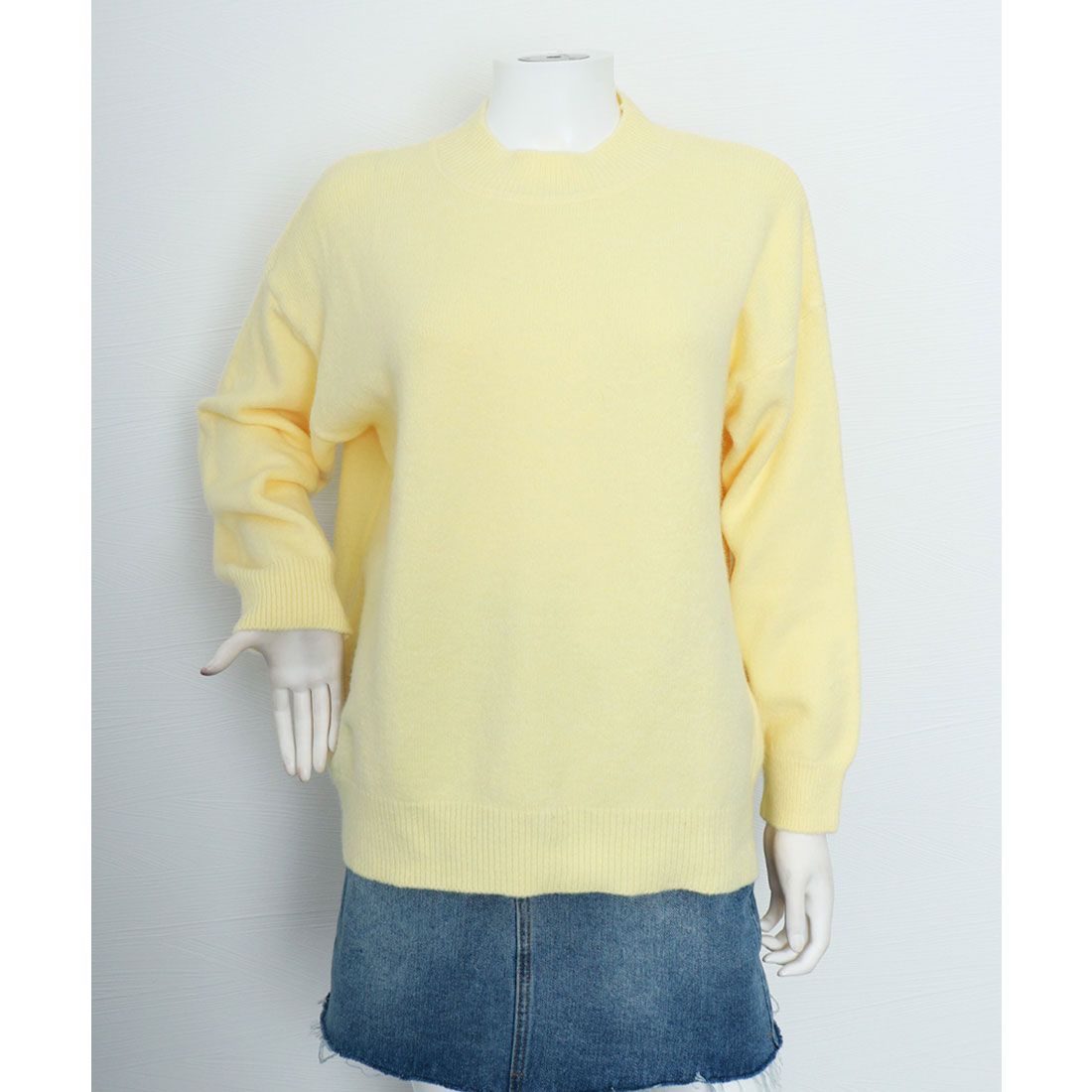 ニットセーター カラーニット 長袖 秋冬