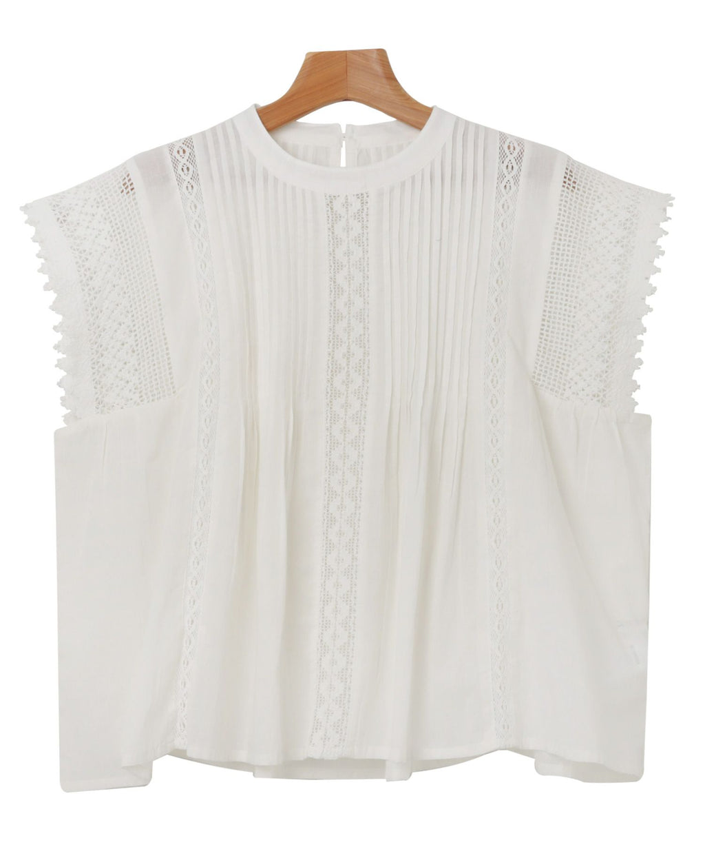 Andme Indian Cotton Pin Tuck Blouse